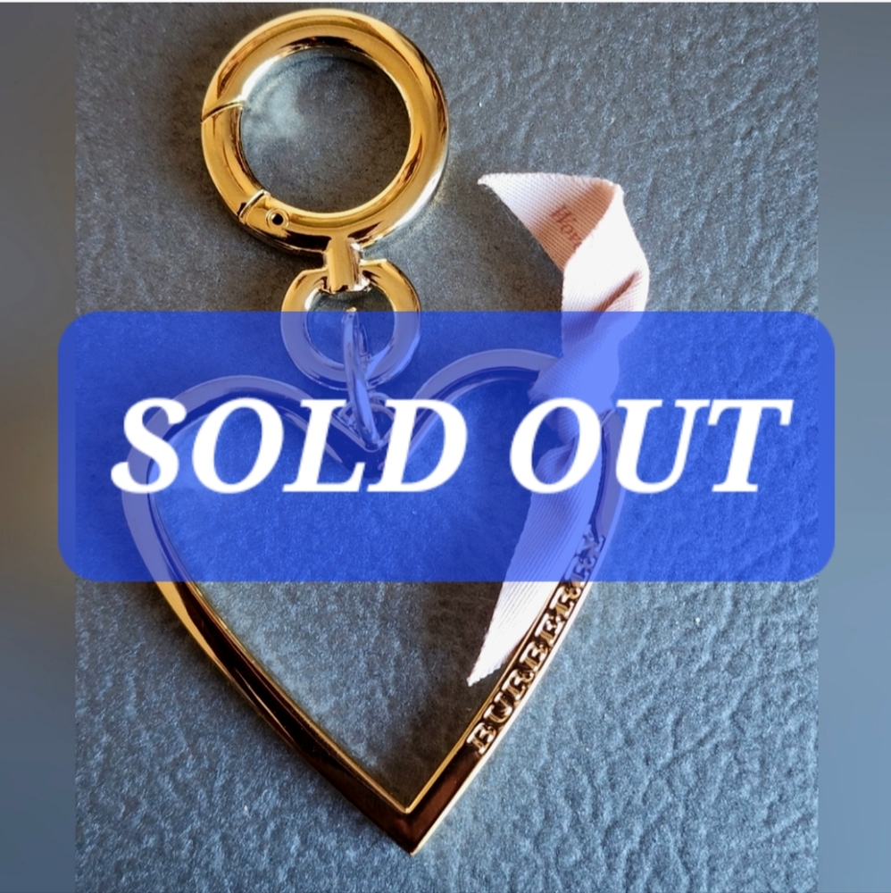 NWOT Burberry Heart Bag Charm